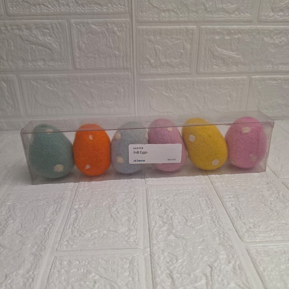 New 6-Count multicolor polka dot Eggs Easter spring home decor, Bowl Vase filler